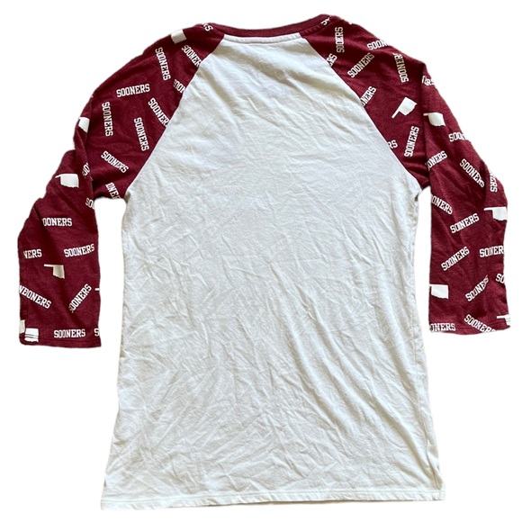 Nike Oklahoma OU Sooners 3/4 Sleeve Raglan Tee | Women's S - Picture 4 of 4